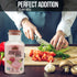 Pink Salt Wide Mouth Glass Jar with Cork Stopper - 1.1 lbs | Himalayan Chef